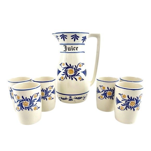 Vintage 1960s Vintage Royal Sealy Japan Blue + White - Picture 2 of 8